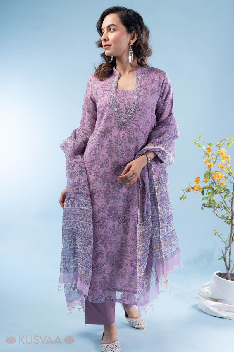 Image for Kusvaa Kds033 Tushati Kurta With Dupatta Set Pocket