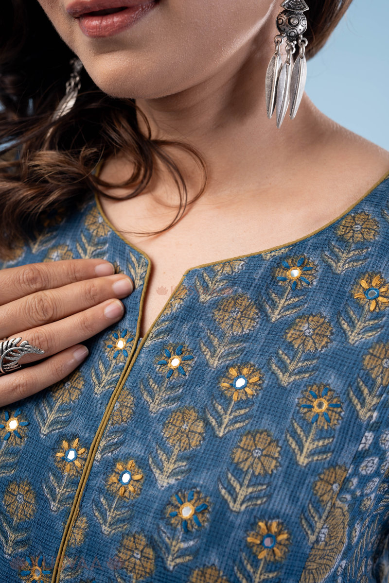 Image for Kusvaa Kds034 Aaryahi Kurta With Dupatta Set Closeup