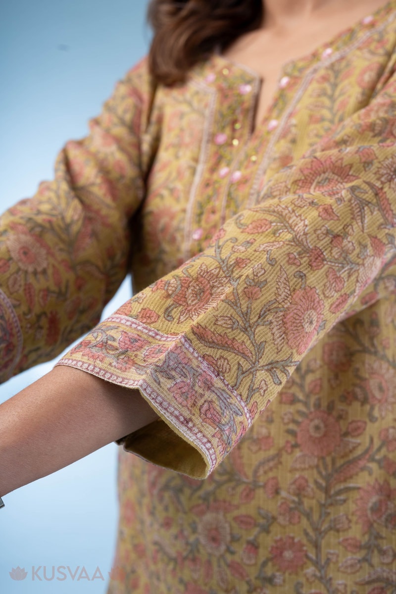 Image for Kusvaa Kds036 Nistha Kurta With Dupatta Set Closeup 2