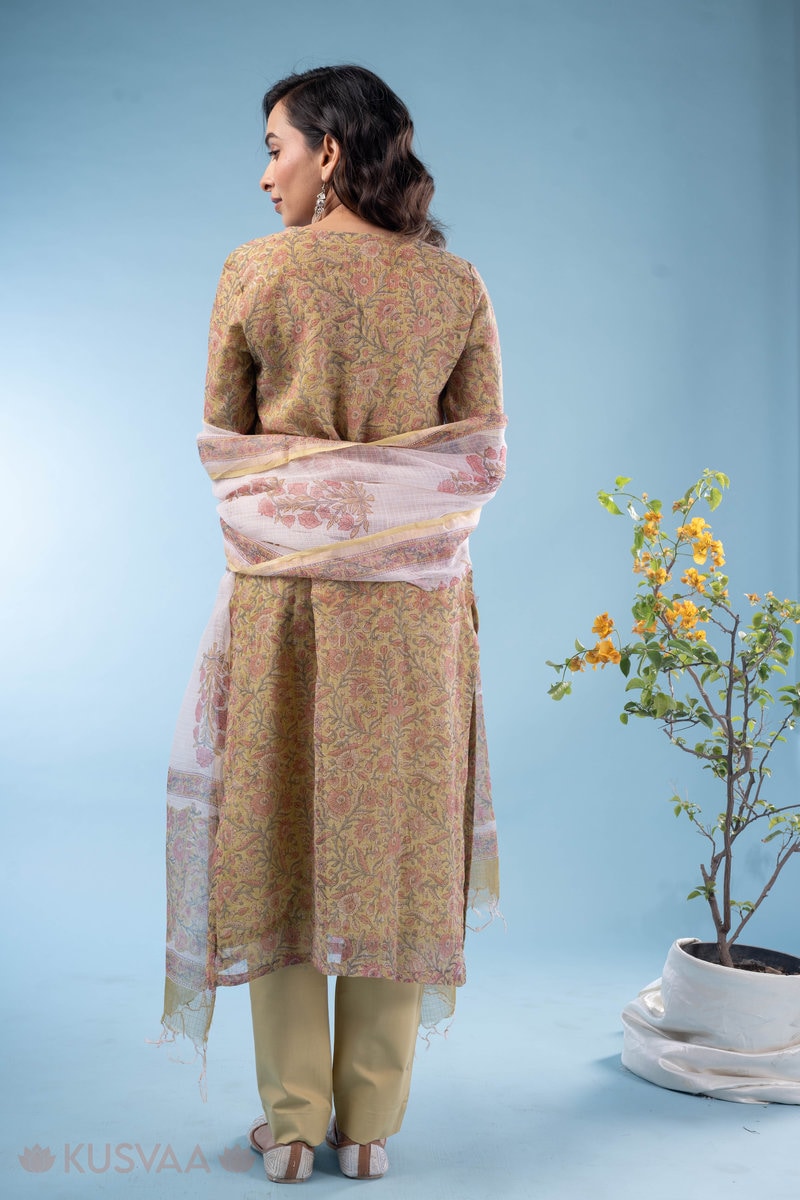 Image for Kusvaa Kds036 Nistha Kurta With Dupatta Set Pocket