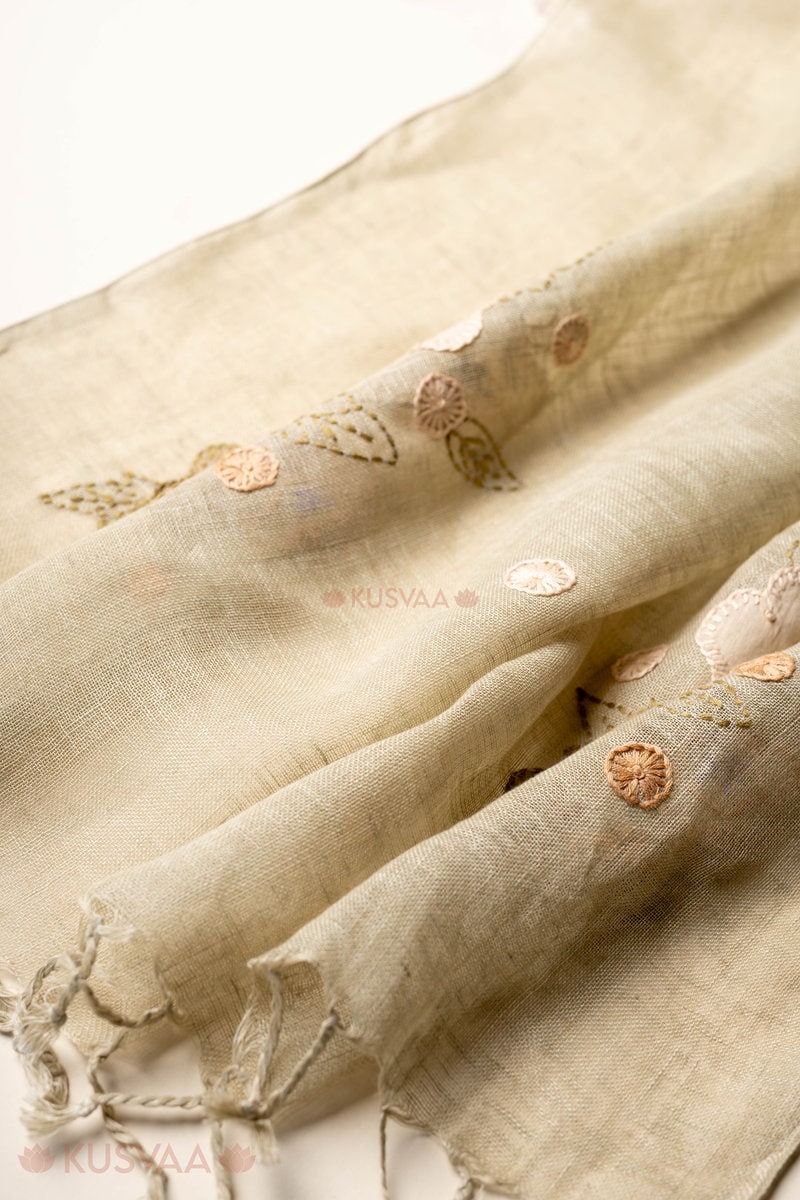 Image for Kusvaa Sto004 Shri Linen Stole Front