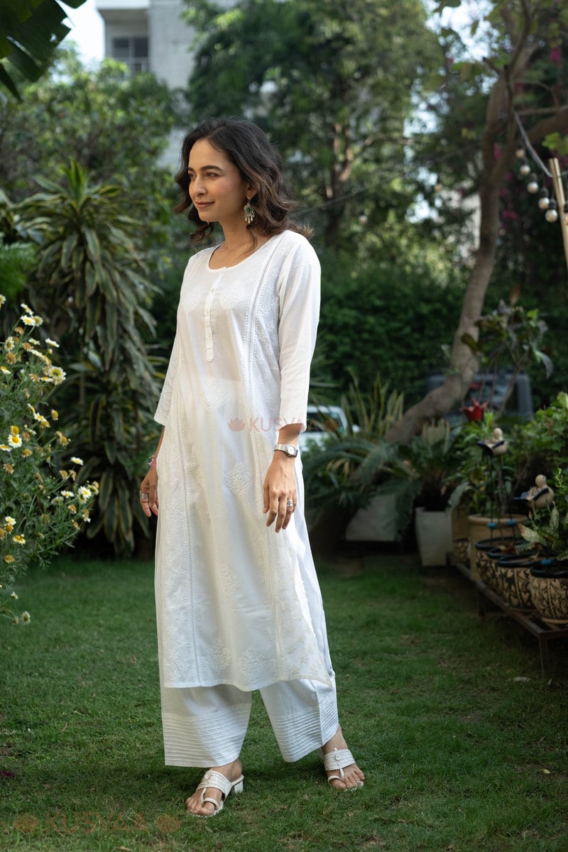 Image for Kusvaa Wkr296 Vedavi Cotton Straight Fit Kurta Pocket