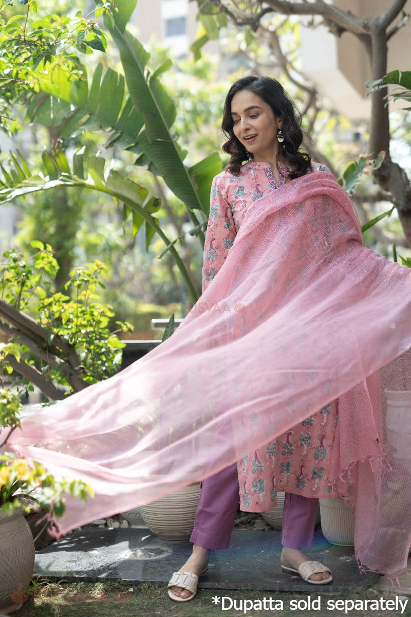 Image for Kusvaa Wkr297 Samagya Cotton Straight Fit Kurta Front