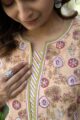 Image for Kusvaa Wkr303 Swaha Cotton Handblock Kurta Closeup