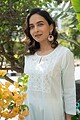 Image for Kusvaa Wkr309 Svara Cotton Chikankari Kurta Closeup
