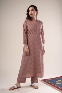 Image for Kusvaa Cood139 Marisha Cotton Schiffili Kurta Pant Set Front