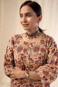 Image for Kusvaa Cood140 Udraka Cotton Handbloock Kurta Pant Set Featured