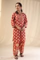 Image for Kusvaa Cood141 Aashika Cotton Handbloock Kurta Pant Set Fron New