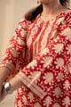 Image for Kusvaa Cood141 Aashika Cotton Handbloock Kurta Pant Set Sleeves New