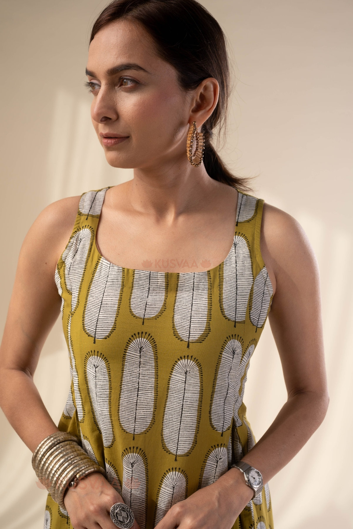 Image for Kusvaa Dr086 Akanksha Cotton A Line Dress Featured