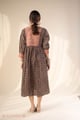 Image for Kusvaa Dr092 Gautami Cotton Handblock Dress Closeup 2