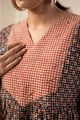 Image for Kusvaa Dr092 Gautami Cotton Handblock Dress Side