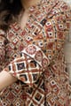 Image for Kusvaa Dr095 Yashasvi Cotton Handblock A Line Dress Closeup 2