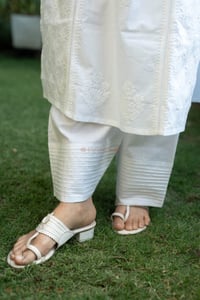 Image for Kusvaa Pnt015 Svara Multi Color Cotton Salwar White Featured