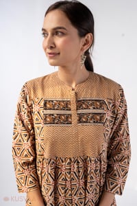 Image for Kusvaa Wkr285 Siya Cotton Handblock A Line Dress Featured New