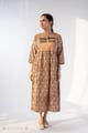 Image for Kusvaa Wkr285 Siya Cotton Handblock A Line Dress Side New