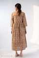 Image for Kusvaa Wkr285 Siya Cotton Handblock A Line Dress Sitting New
