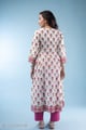 Image for Kusvaa Wkr298 Shaila Cotton Handblock A Line Kurta Sitting