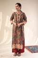 Image for Kusvaa Wkr299 Hritika Cotton Handblock Kurta Front