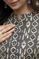 Image for Kusvaa Wkr301 Niyara Cotton Handblock Kurta Closeup