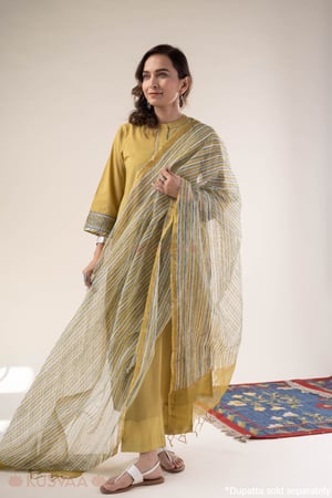 Image for Kusvaa Wkr305 Tarita Cotton Straight Fit Kurta Sides