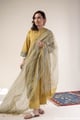 Image for Kusvaa Wkr305 Tarita Cotton Straight Fit Kurta Sides