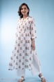 Image for Kusvaa Wkr306 Mihika Cotton Straight Fit Kurta Front