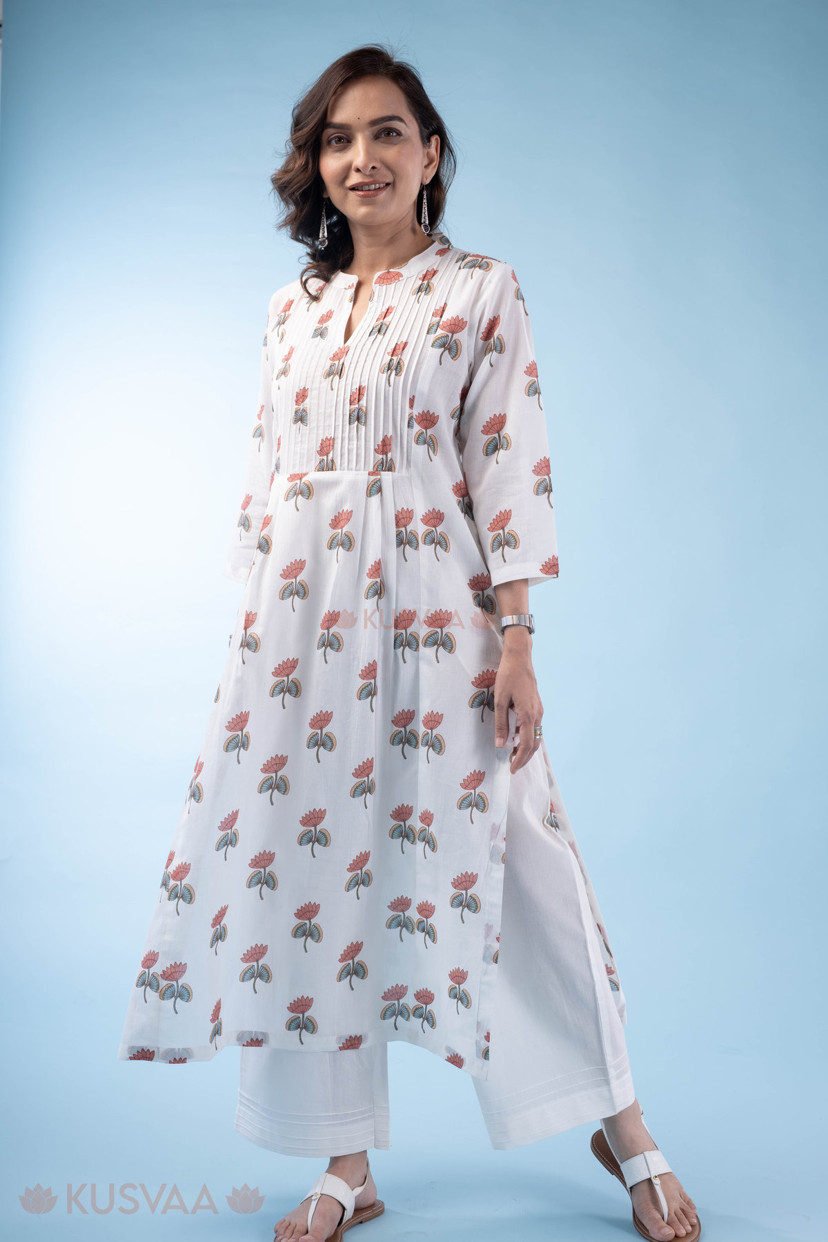 Image for Kusvaa Wkr306 Mihika Cotton Straight Fit Kurta Front