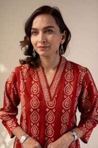 Image for Kusvaa Wkr319 Kiran Cotton Handblock Kurta Featured