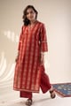 Image for Kusvaa Wkr319 Kiran Cotton Handblock Kurta Side