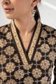 Image for Kusvaa Wkr321 Paridhi Cotton Hnablock Straight Kurta Closeup