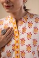 Image for Kusvaa Wkr322 Suyati Cotton Hnablock Straight Kurta Closeup