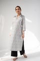 Image for Kusvaa Wkr323 Krishika Handloom Cotton Kurta Side