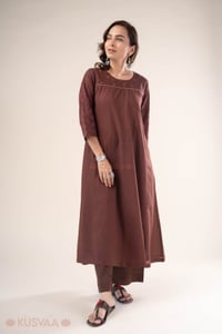 Image for Kusvaa Wkr324 Vidhi Cotton Schiffili A Line Kurta Side