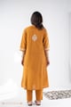 Image for Kusvaa Cood142 Swara Cotton Slub Kurta Pant Set Back