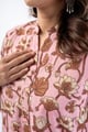 Image for Kusvaa Cood143 Sharanya Cotton Handblock Kurta Pant Set Closeup