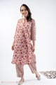Image for Kusvaa Cood143 Sharanya Cotton Handblock Kurta Pant Set Front