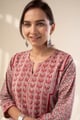 Image for Kusvaa Cood145 Prachi Cotton Handblock Kurta Pant Set Featured