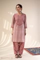 Image for Kusvaa Cood145 Prachi Cotton Handblock Kurta Pant Set Front