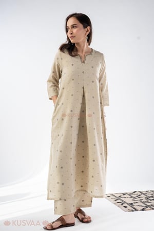 Image for Kusvaa Cood146 Anvita Cotton Jamdani Co Ord Set Front