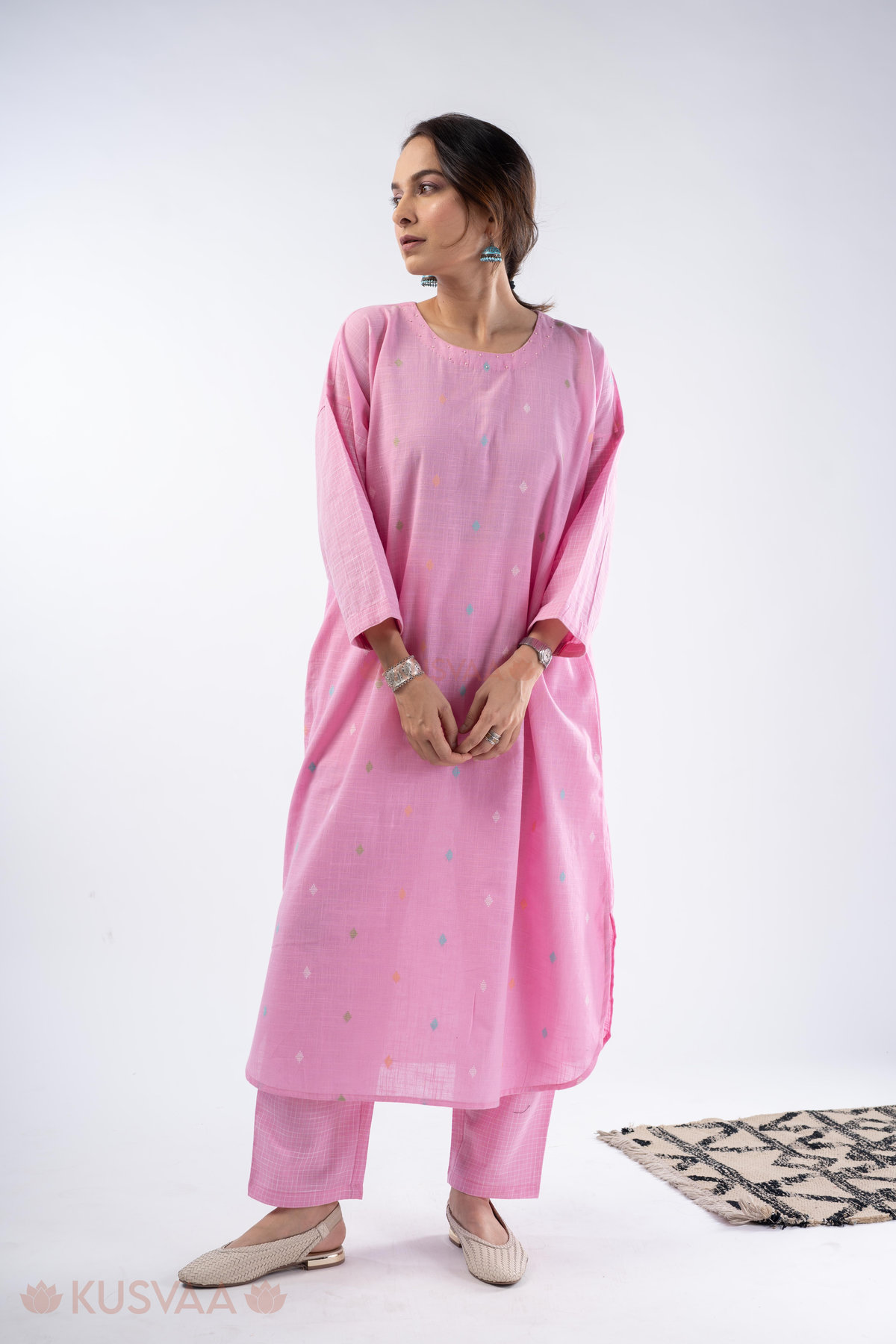 Image for Kusvaa Cood148 Chandika Handloom Cotton Co Ord Set Front