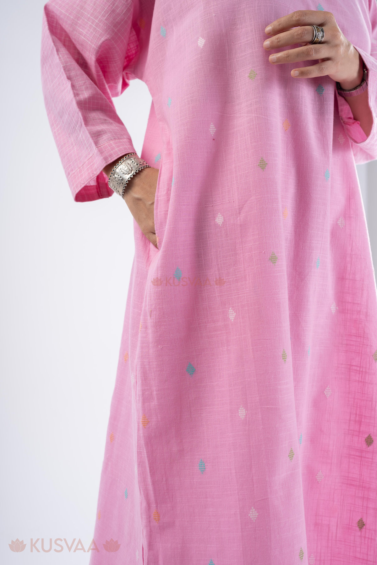 Image for Kusvaa Cood148 Chandika Handloom Cotton Co Ord Set Pocket