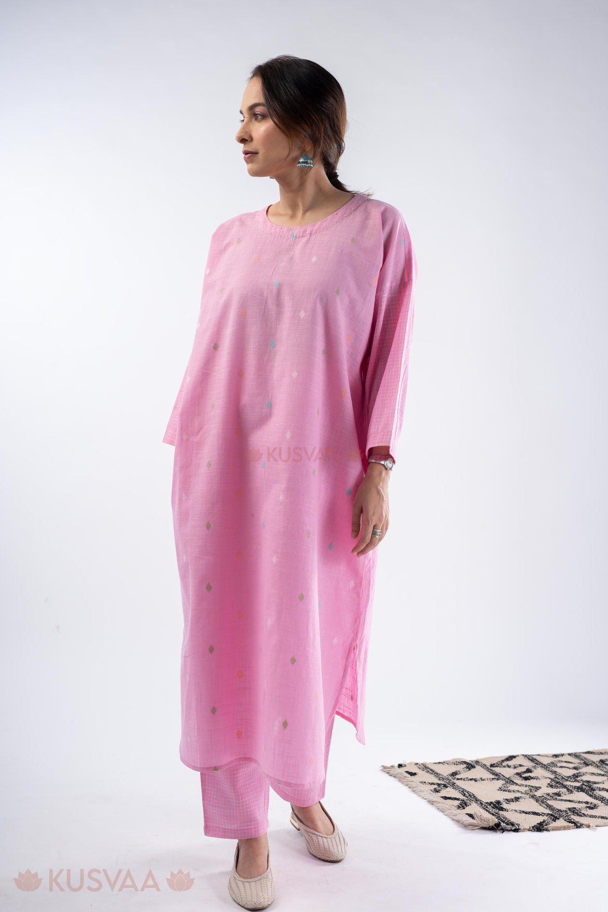 Image for Kusvaa Cood148 Chandika Handloom Cotton Co Ord Set Side