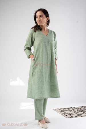 Image for Kusvaa Cood151 Chahat Handloom Cotton Co Ord Set Side