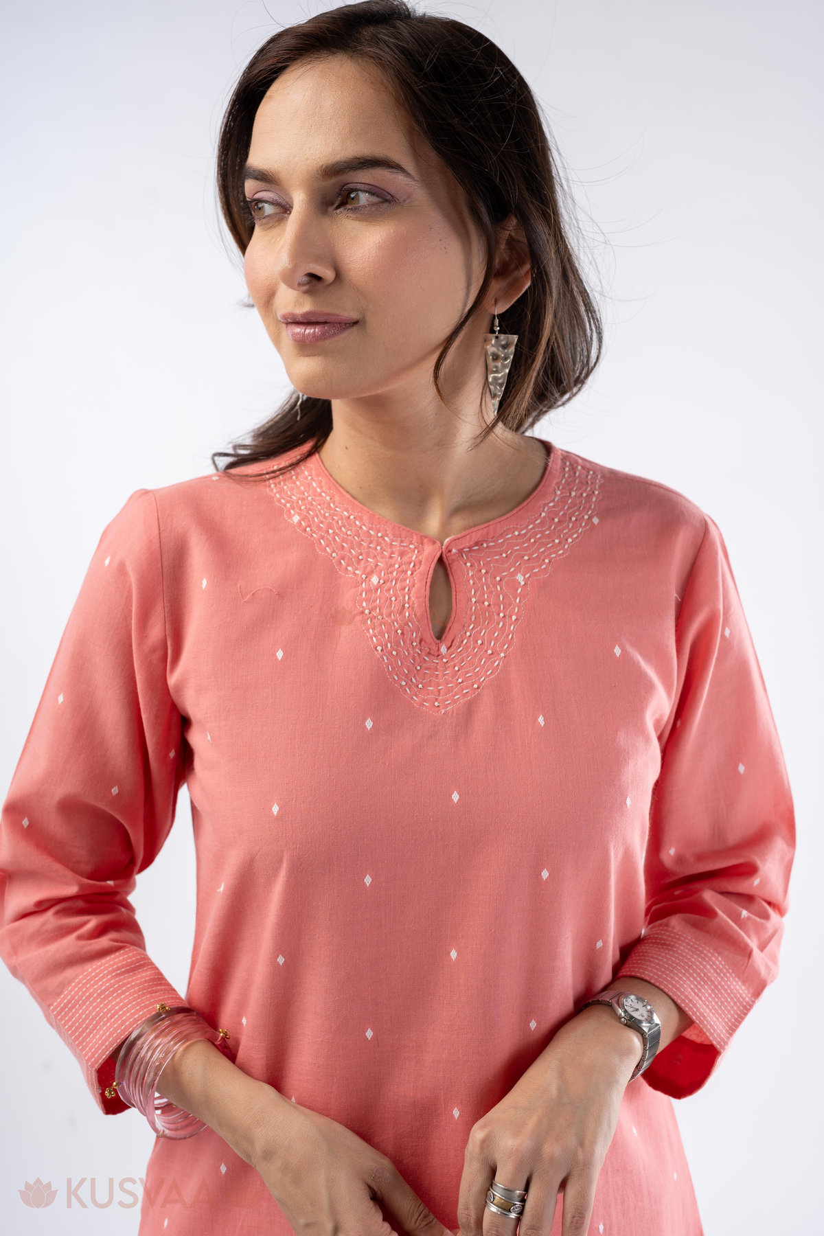 Image for Kusvaa Cood152 Anchal Handloom Cotton Co Ord Set Featured