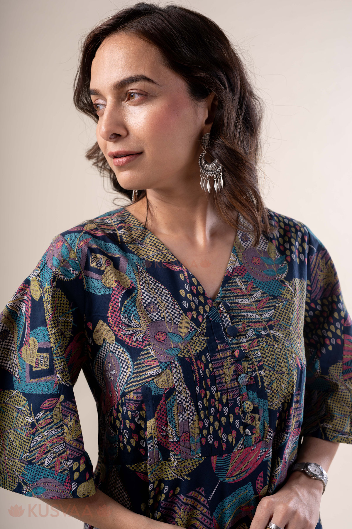 Image for Kusvaa Dr096 Ashasvi Cotton A Line Dress Featured