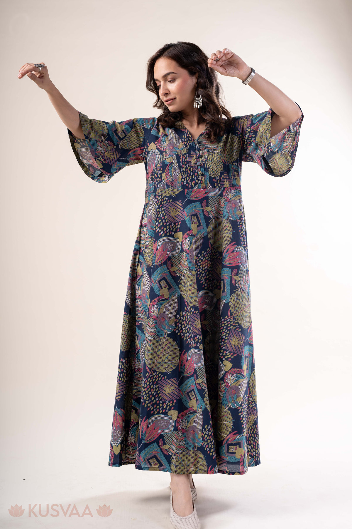 Image for Kusvaa Dr096 Ashasvi Cotton A Line Dress Style