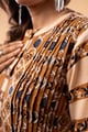 Image for Kusvaa Dr098 Nimishna Cotton Handblock A Line Dress Closeup