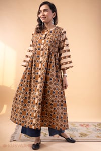 Image for Kusvaa Dr098 Nimishna Cotton Handblock A Line Dress Front