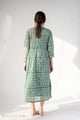 Image for Kusvaa Dr101 Svaksi Handblok Cotton A Line Dress Back